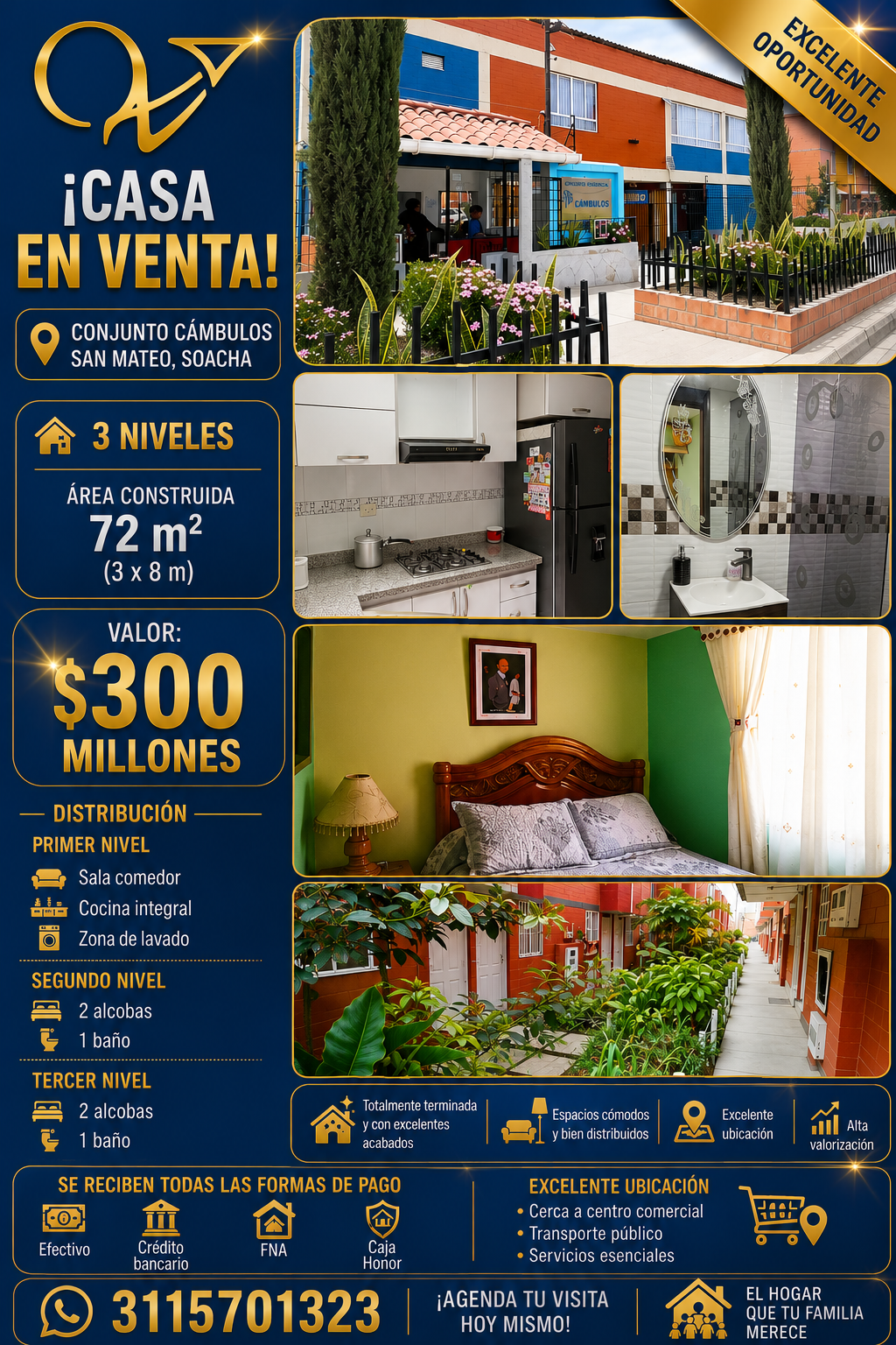 26-20 CASA EN VENTA CONJUNTO CAMBULOS SAN MATEO